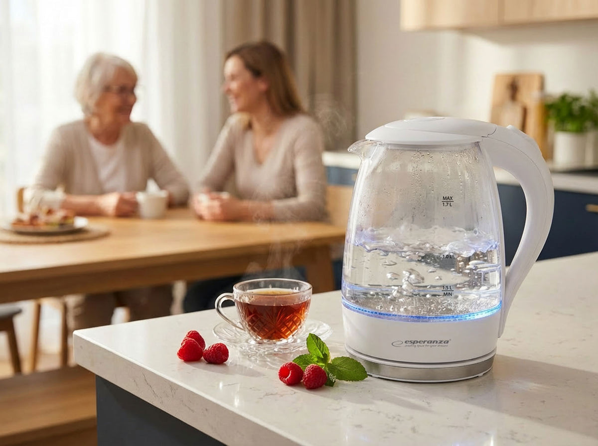Esperanza EKK011W Esperanza 1.7-liter White Salto Angel LED Glass Electric Kettle – image 7
