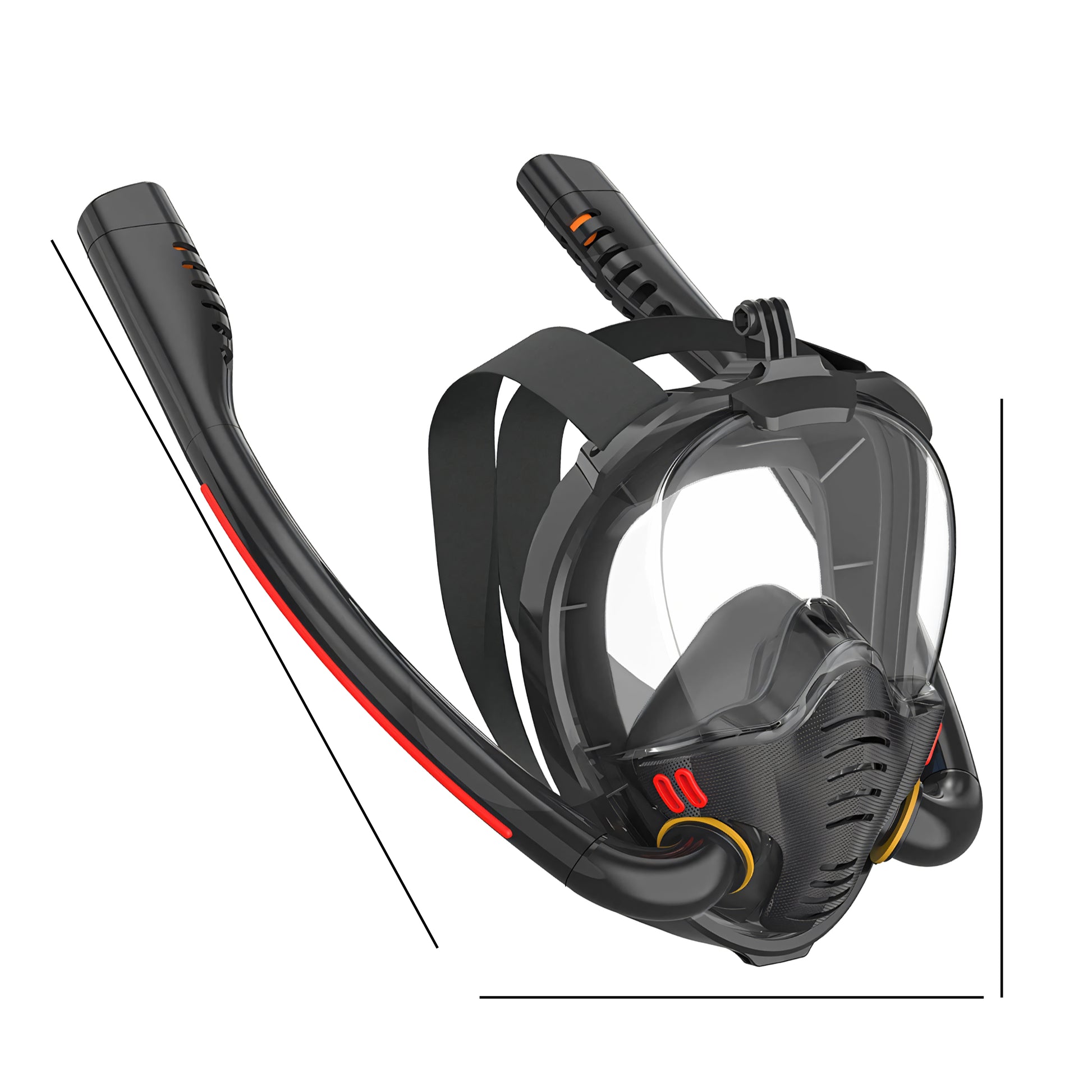 RTO The remaining – Black Full-Face Snorkeling Mask - sr256 – image 4