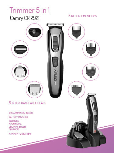 CAMRY Shavers – CR 2921 5-in-1 Trimmer – image 13