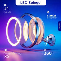 ADLER AD 2168 LED bathroom mirror, 5x magnification, 24 LEDs, adjustable brightness – image 16