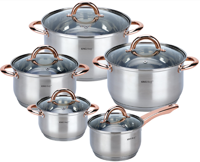 KINGHoff Pots and cookware sets – Kinghoff 10-Piece Cookware Set