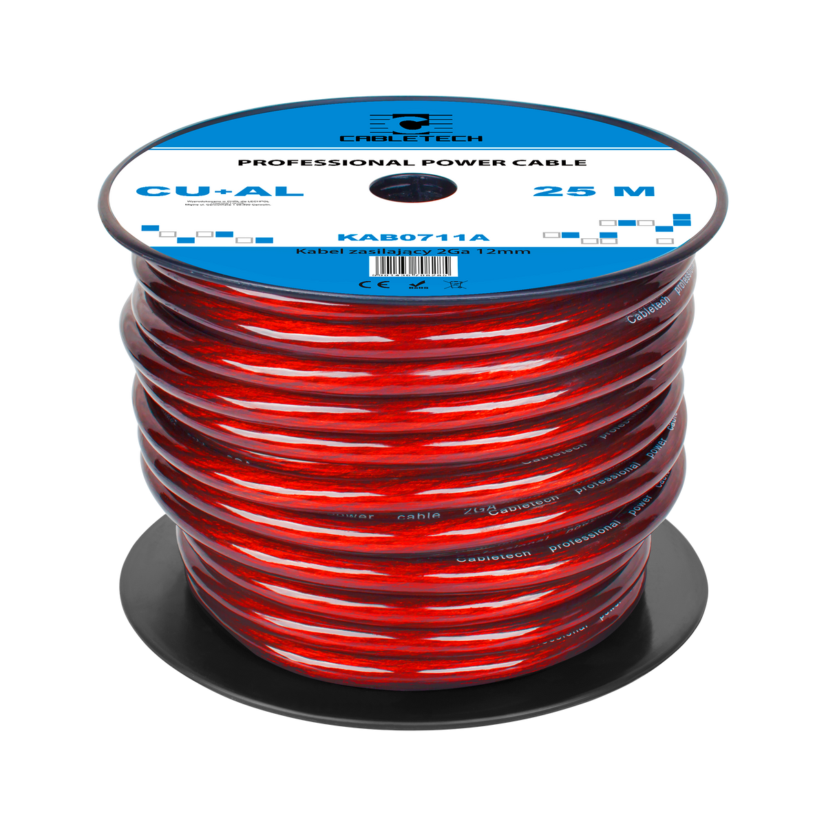 Cabletech Power and Ground – 2Ga OD 12 mm CU+AL Automotive Cable