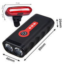 RTO Powerful 1,800-lumen LED front bike light + rear light - S103 – image 4