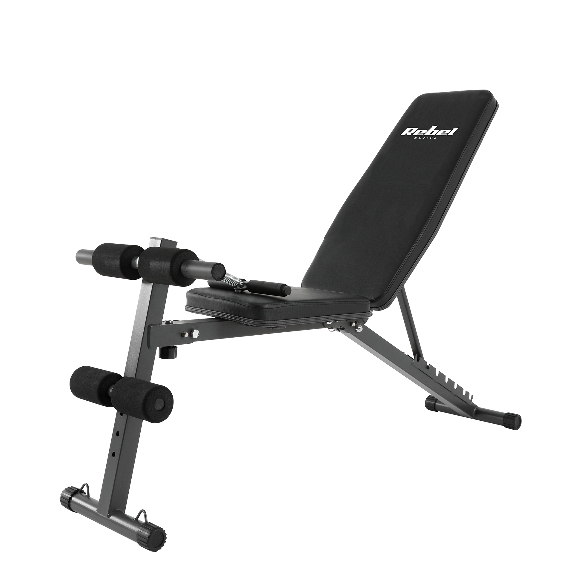 Rebel Inclined training bench with leg locks and rubber bands, REBEL ACTIVE – image 3