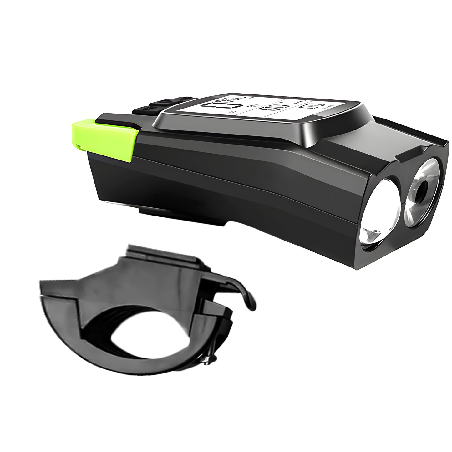 RTO Bicycle Flashlight: LED Fan Light + Odometer + Horn + LED Front and Rear Bell – image 3