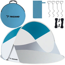 TRIZAND Tents, tarps – Beach Tent 220x120x90 cm - Turquoise and Gray