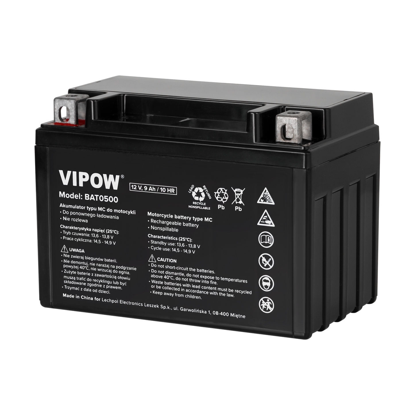 Vipow Gel batteries – VIPOW MC-Type Battery for Motorcycles, 12V 9Ah