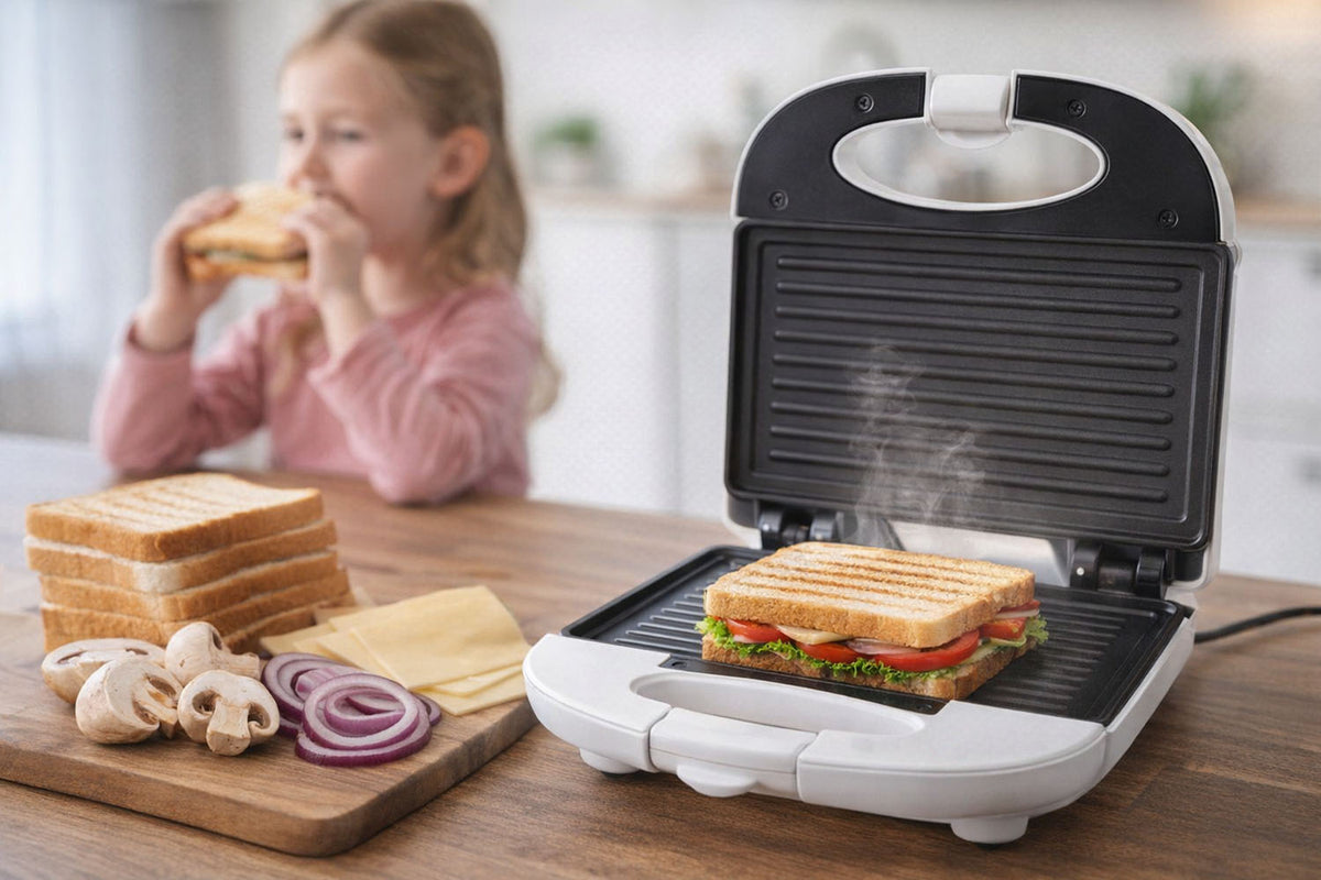Titanum Toasters and Toast – TKT004W Titanum 700 W Panini Sandwich Toaster – image 6