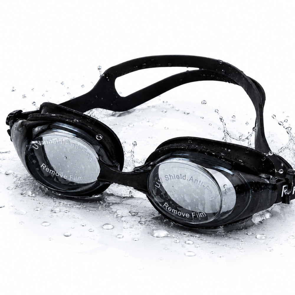 LEAN Adjustable Swimming Goggles with Anti-Fog Coating, UV Protection, Black, Case Included – image 4