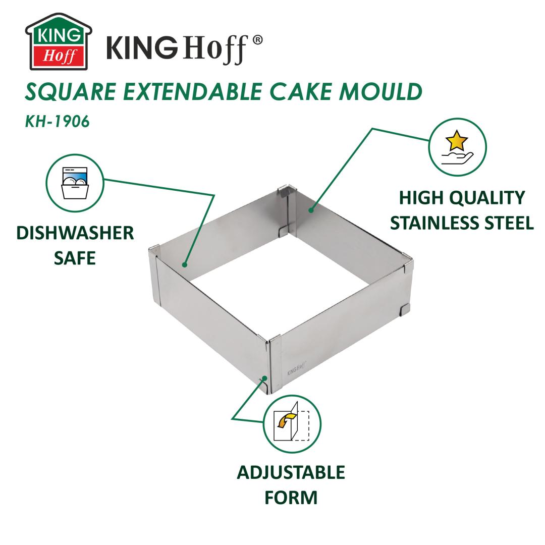 KINGHoff Baking Sheets, Molds, and – Rectangular, adjustable, steel cake pan, kh-1906 – image 2