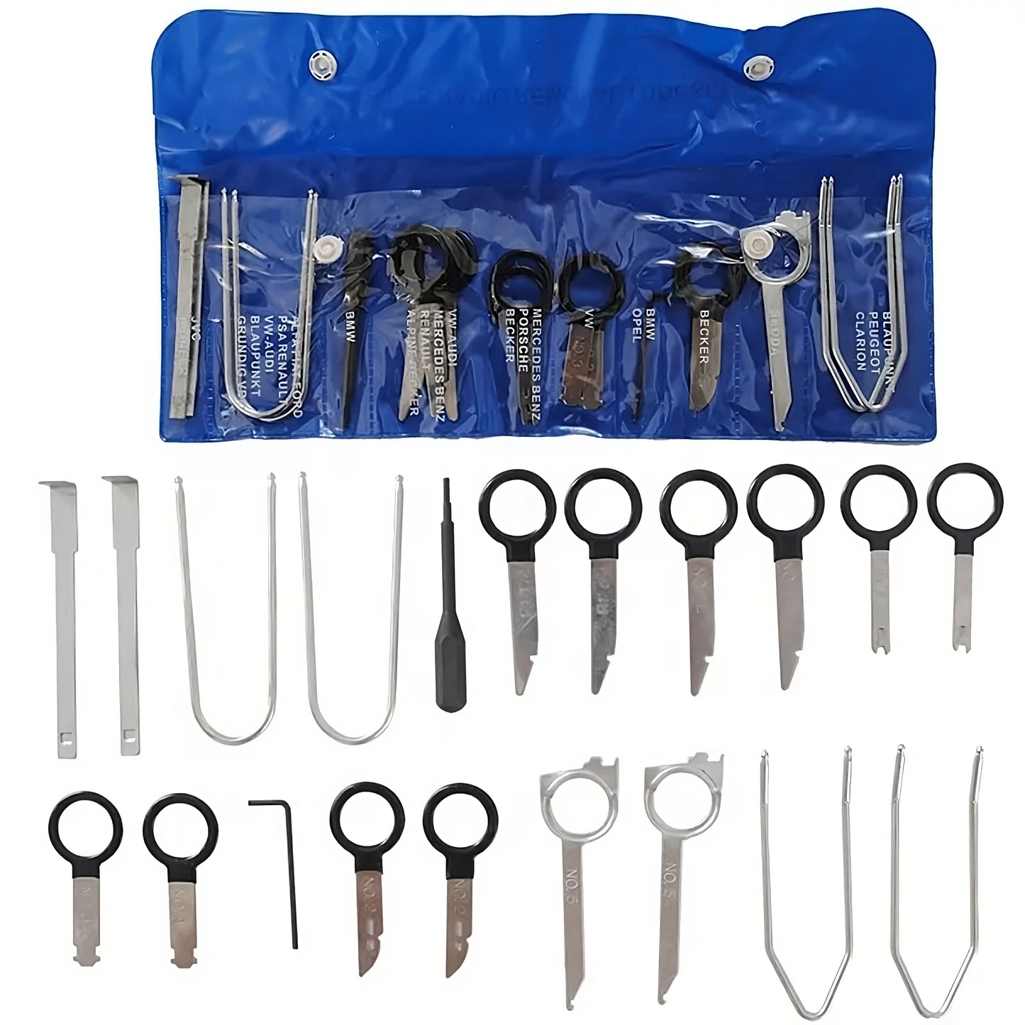 RTO Set of pullers, wrenches, and tools for removing radio trim – image 2