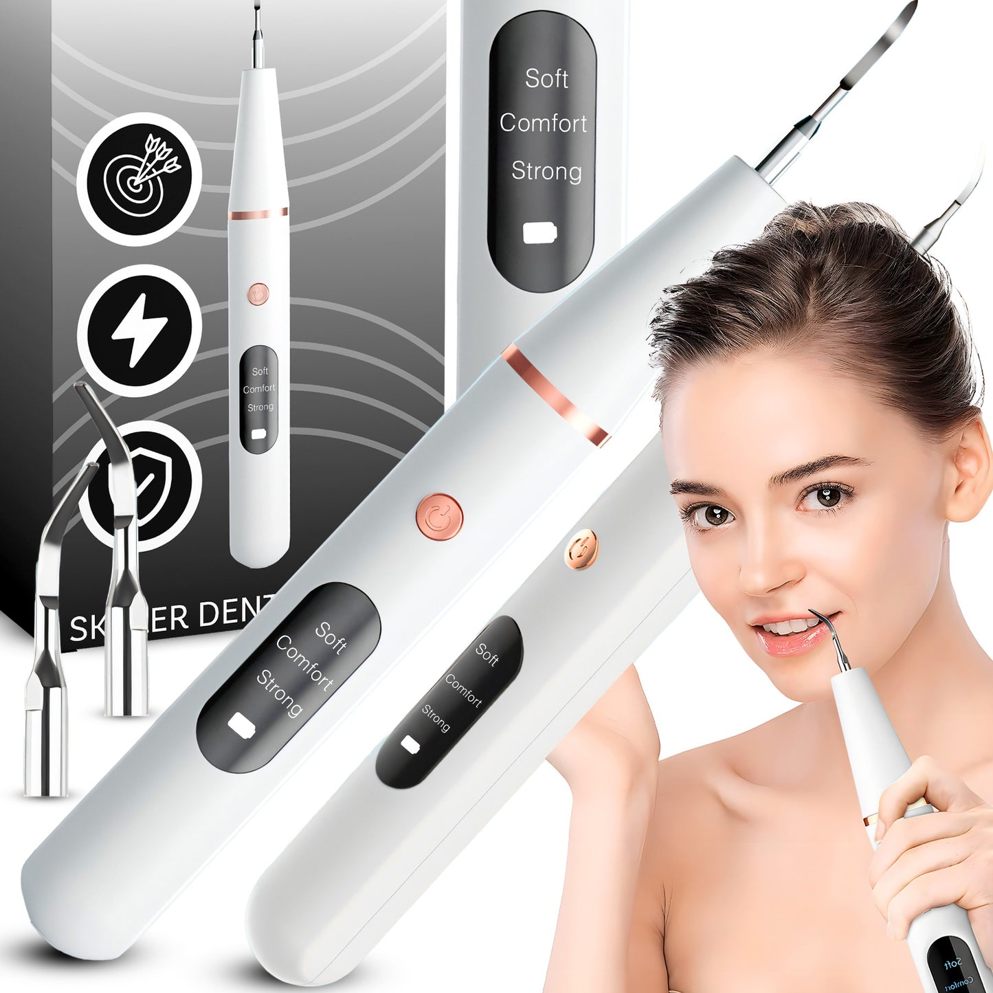 RTO Dental Ultrasonic Scaler for Teeth, Powerful Tartar Removal, USB UR185 – image 2