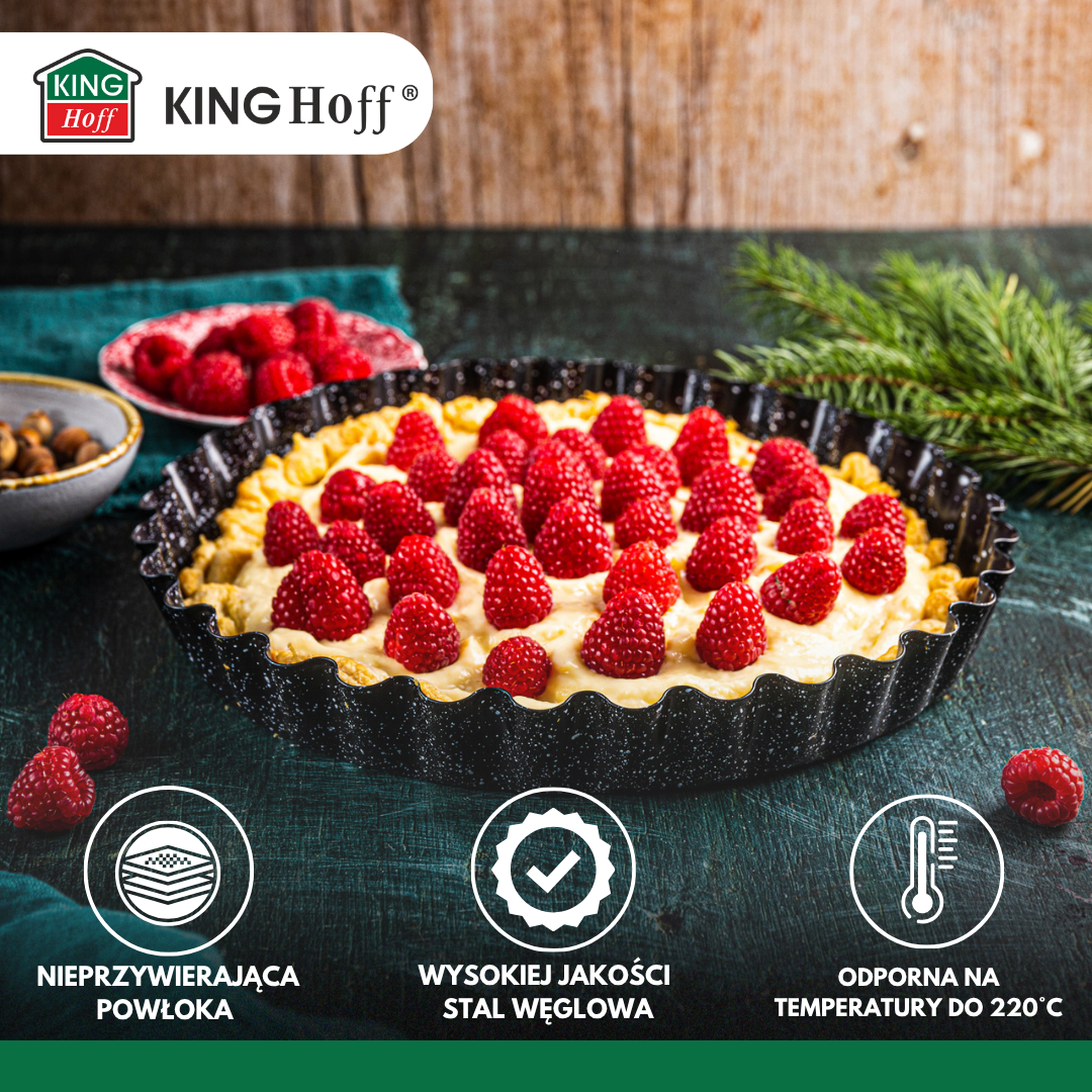 KINGHoff Baking pan, baking sheet, tart pan, 28 cm diameter, Kinghoff – image 6