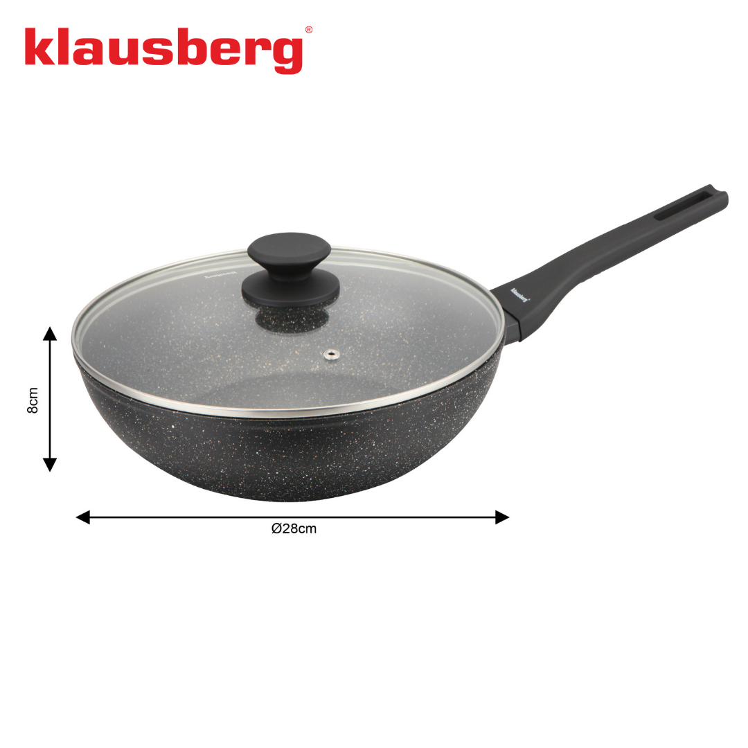 Klausberg Frying – 28 cm Marble Wok Pan with Lid, Klausberg KB-7990 – image 7