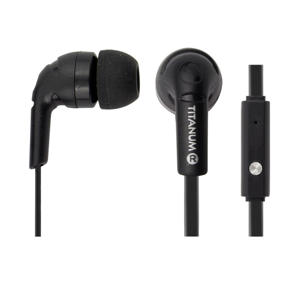 Titanum Earbuds – TH109K In-Ear Headphones with Microphone, Black (Titanum)