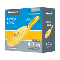 Rebel Latex Exercise Band - Power Band PL-1, Yellow 4-7 kg REBEL ACTIVE – image 3