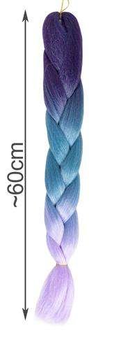 SOULIMA Hair, Wigs, and Accessories – Synthetic Ombre Braids (Light Blue/Purple) W10342 – image 4