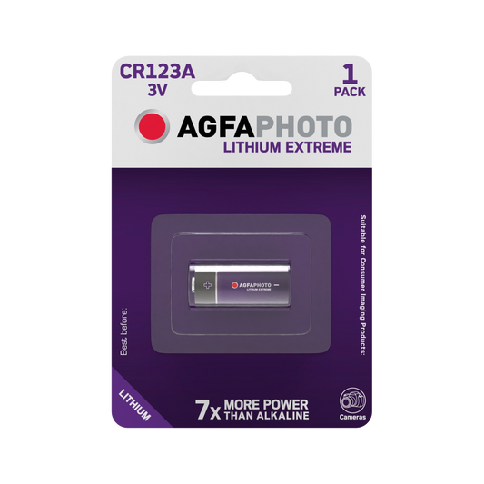 AGFA Alkaline, coin-cell, and – AgfaPhoto CR123 Battery, 1 per blister pack
