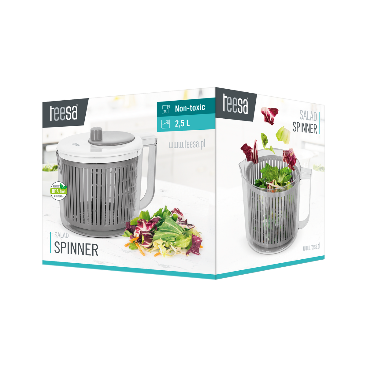 Teesa The remaining – 2.5-Liter Salad Spinner – image 7