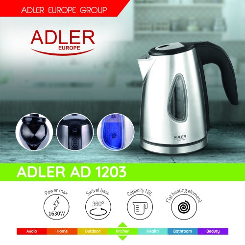 ADLER Electric kettles – AD 1203 1.0-liter metal kettle – image 17