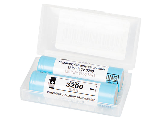 Blow 85-599# LG 18650 Li-ion battery, 3200 mAh, 10 A, 3.6 V + 2-pack