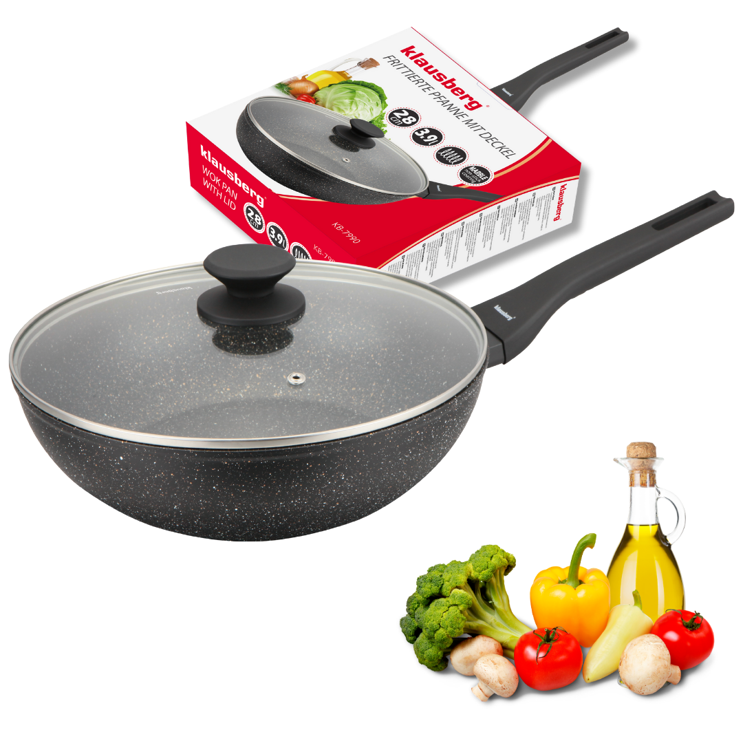 Klausberg Frying – 28 cm Marble Wok Pan with Lid, Klausberg KB-7990 – image 2
