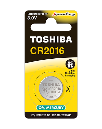 PLASTROL Alkaline, coin-cell, and zinc-carbon – CR2016 battery, blister pack, 1 piece