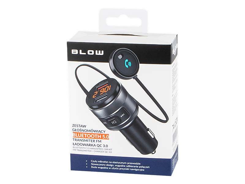 Blow 74-152# FM Blow BT Transmitter, Hands-Free Kit + QC 3.0 Charger` – image 2