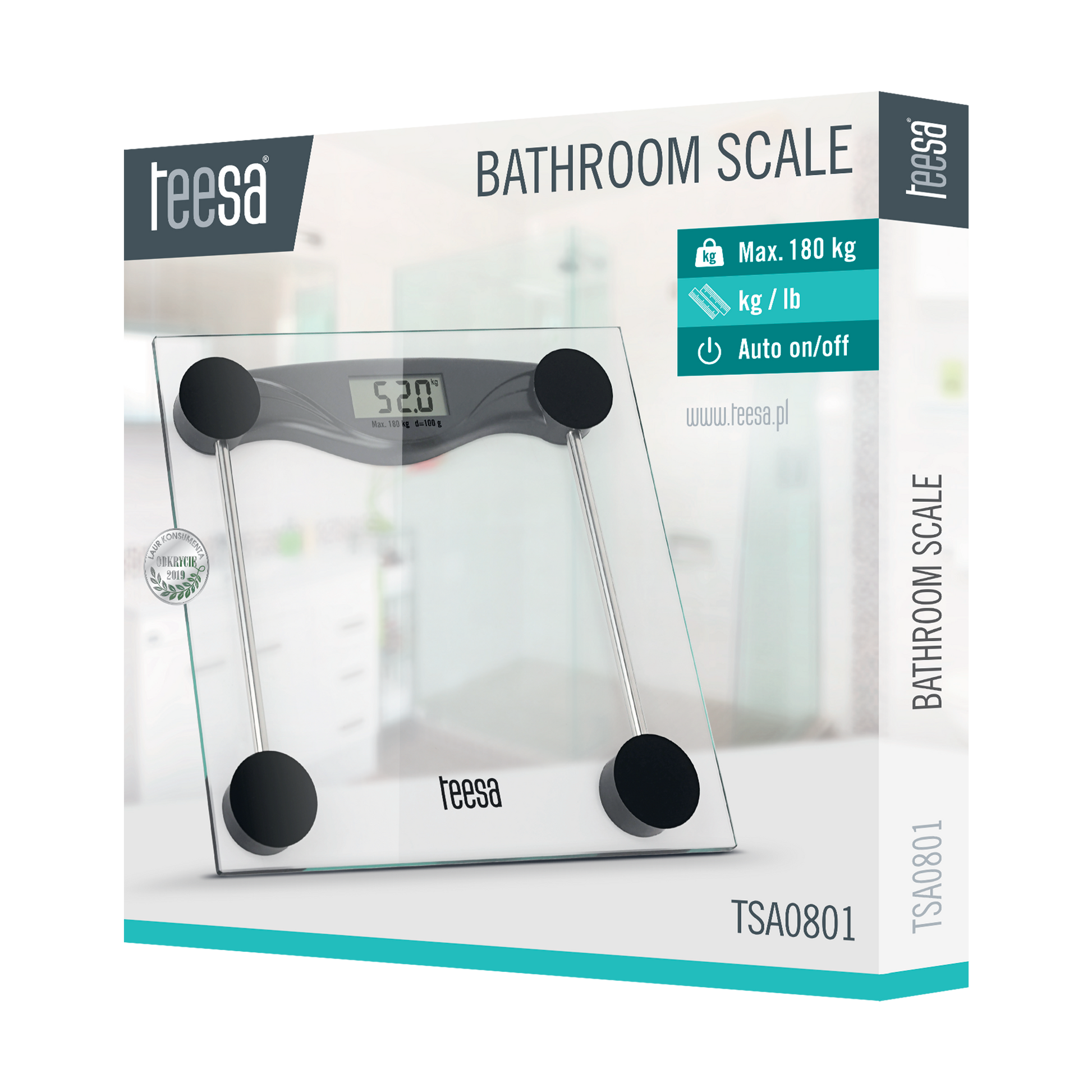 Teesa Bathroom Scales – Glass bathroom scale – image 5
