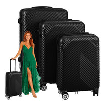 TRIZAND The remaining – 3-in-1 Luggage Set—Black Trizand 26661