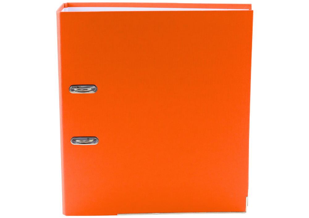 LEAN Binders, folders, covers – A4/75mm Document Binder with Lever Mechanism, Orange – image 4