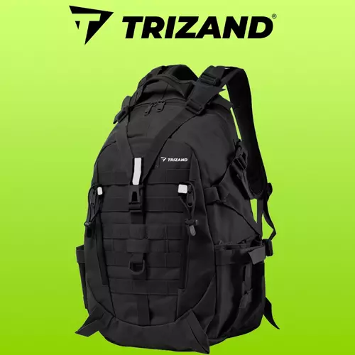 TRIZAND Suitcases, backpacks and travel bags – Trizand 20534 Black Military/Hiking Backpack – image 4