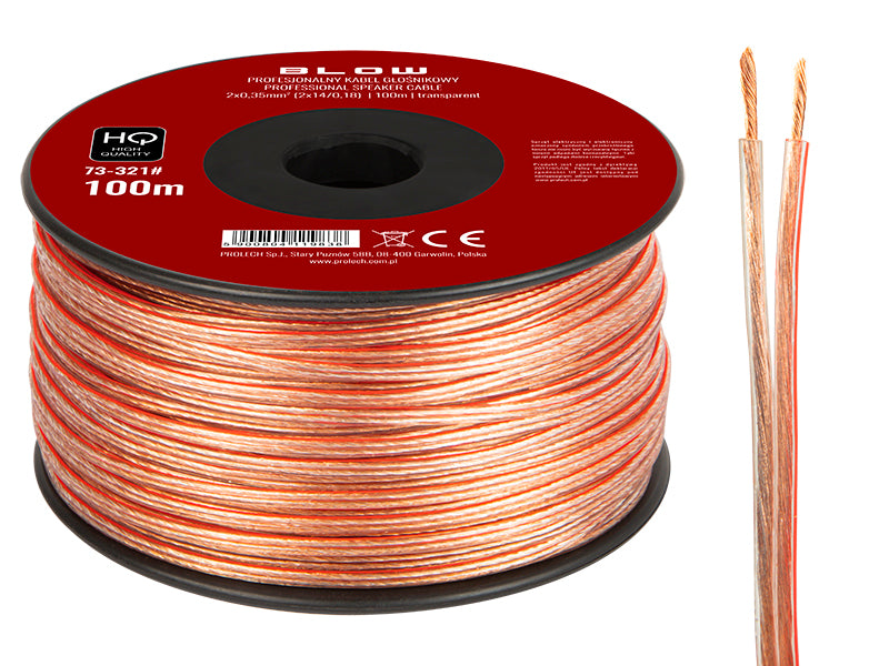 Blow Speaker Cables – 73-321# Speaker wire, 2x0.35 mm, transparent, 100 m