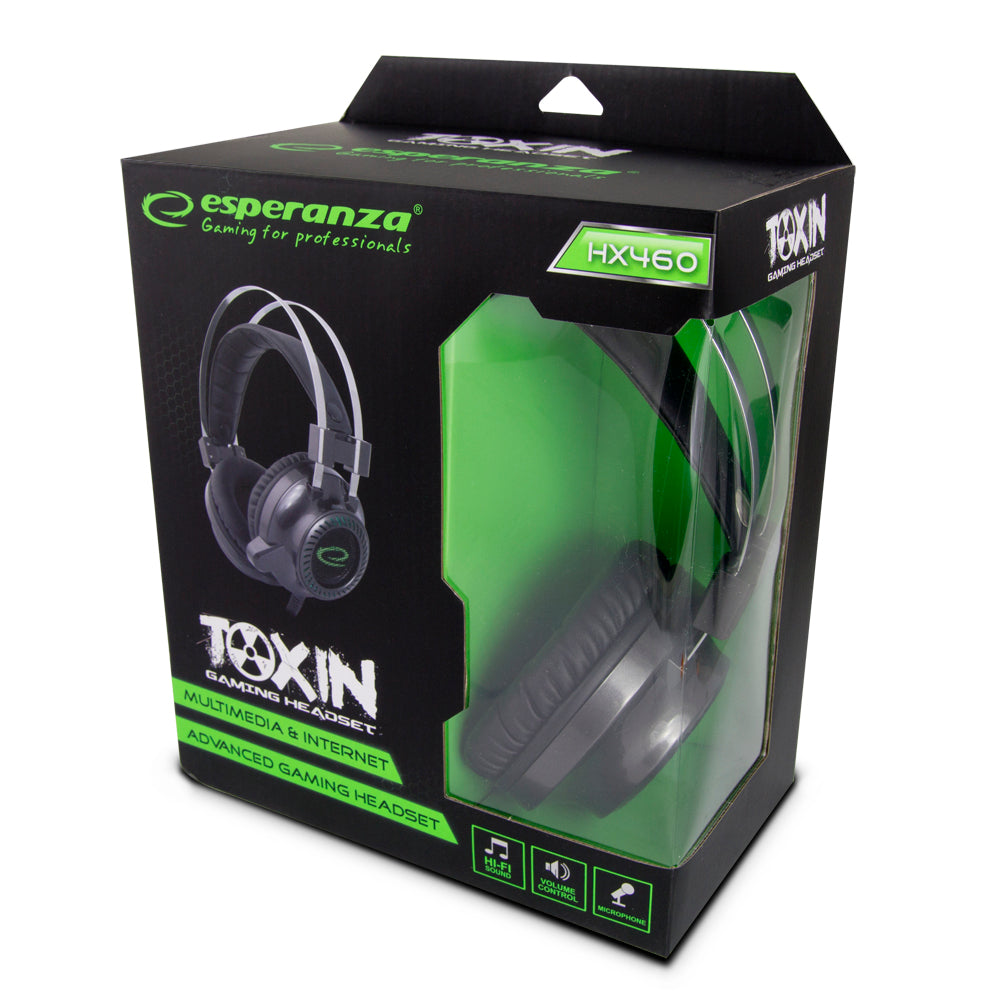 Esperanza Over-ear – EGH460 Esperanza Gaming Headset with Microphone by Toxin – image 2