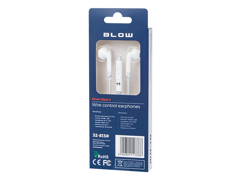 Blow 32-813# "blow b-17 white in-ear headphones with a 3.5mm jack" – image 3