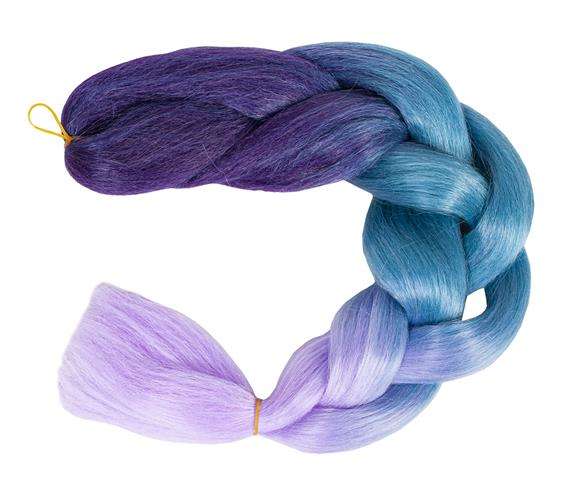 SOULIMA Hair, Wigs, and Accessories – Synthetic Ombre Braids (Light Blue/Purple) W10342 – image 3