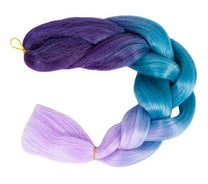 SOULIMA Hair, Wigs, and Accessories – Synthetic Ombre Braids (Light Blue/Purple) W10342 – image 3