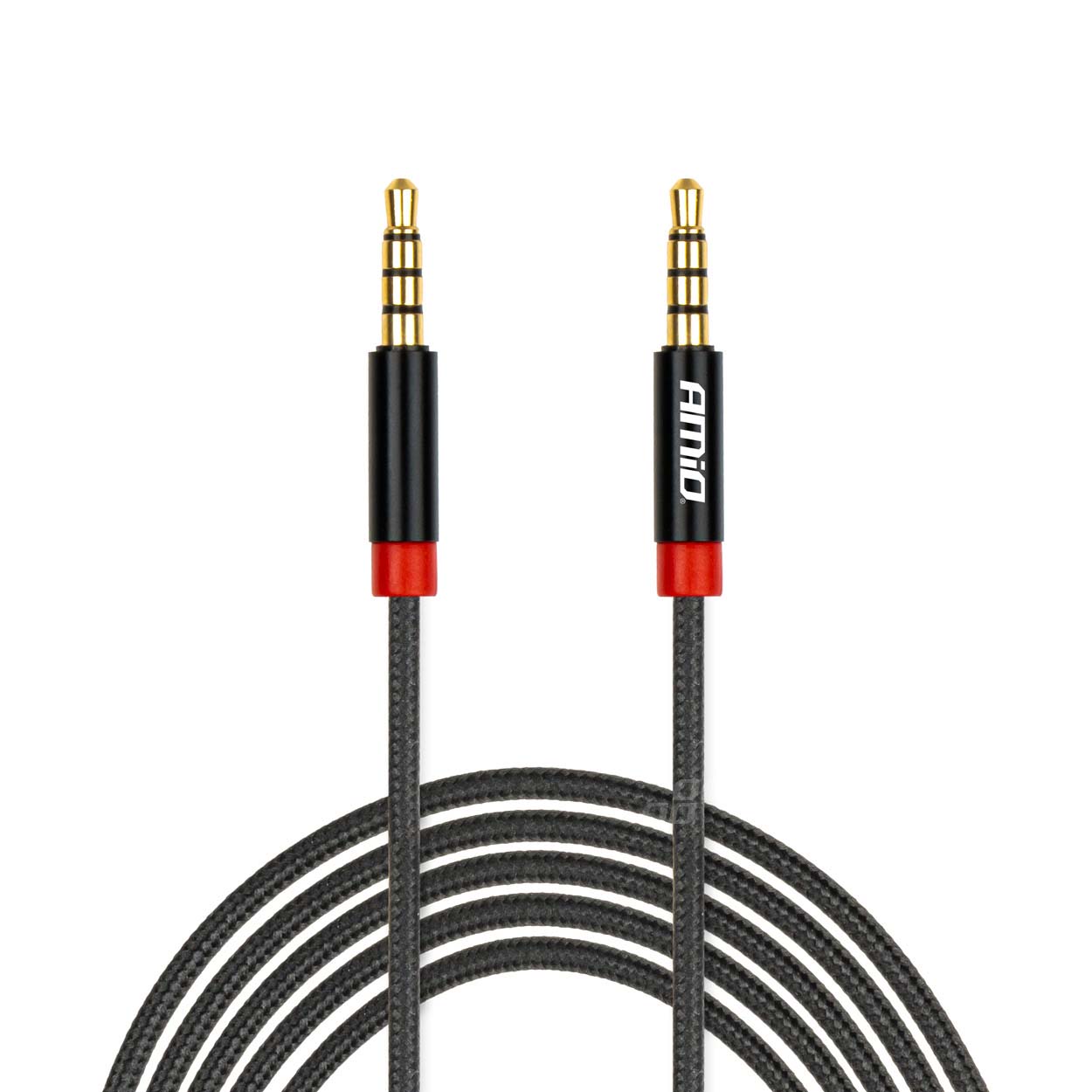 AMiO Adapters – 3.5 mm mini-jack aux cable, braided, 100 cm, amio-03269 – image 2