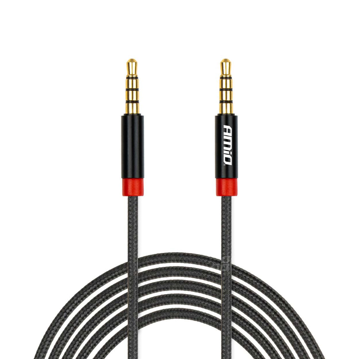 AMiO Adapters – 3.5 mm mini-jack aux cable, braided, 100 cm, amio-03269 – image 2