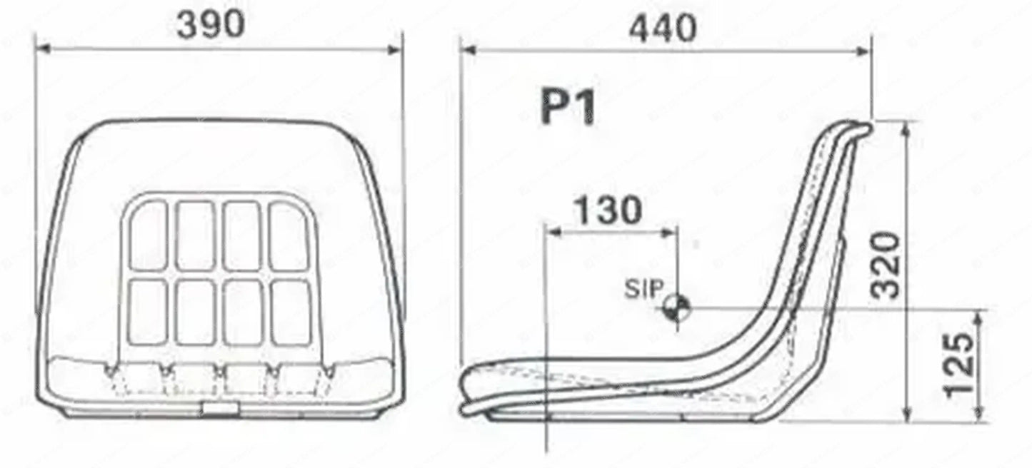 KAB Seating P1 tractor seat PVC - KAB Seating Vehicle Seat (image 2)