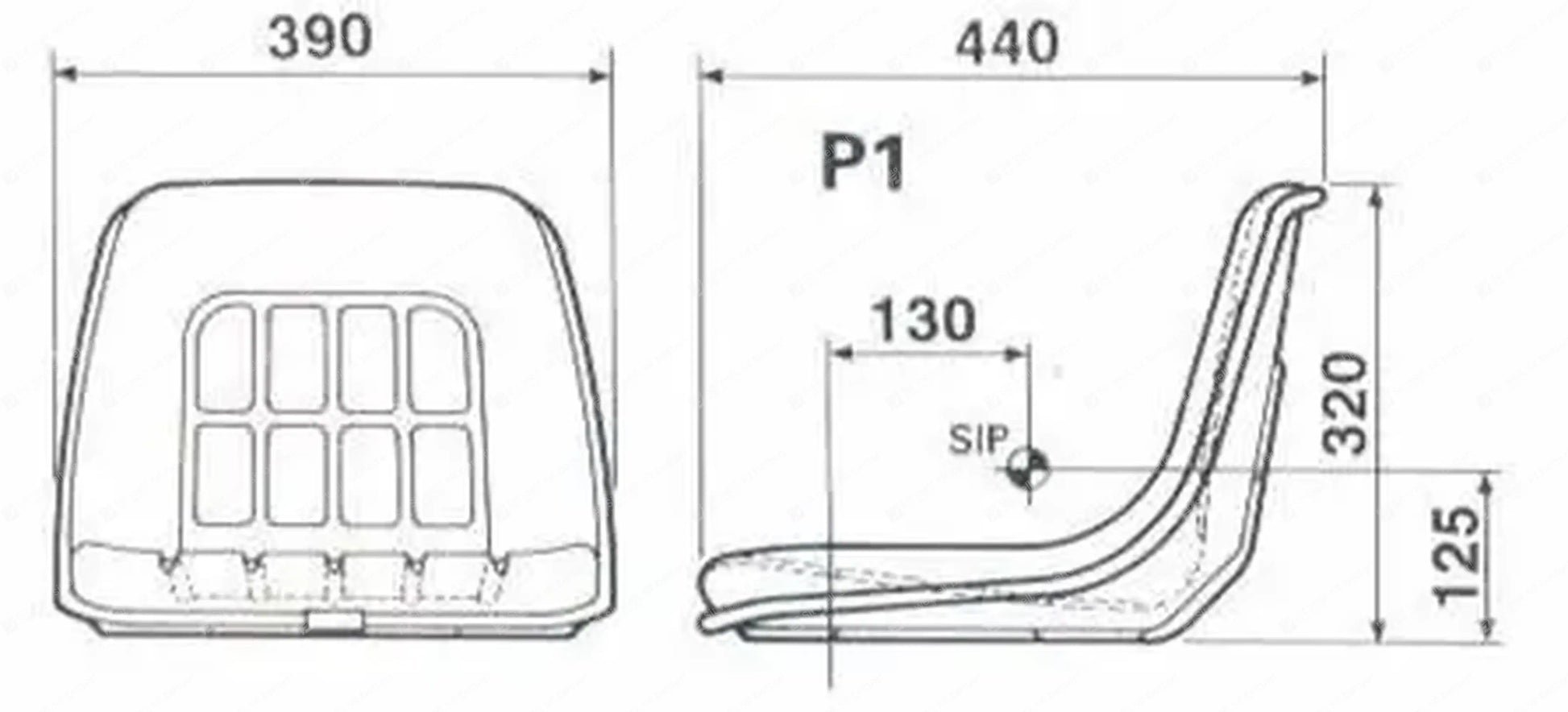 KAB Seating P1 tractor seat PVC - KAB Seating Vehicle Seat (image 2)