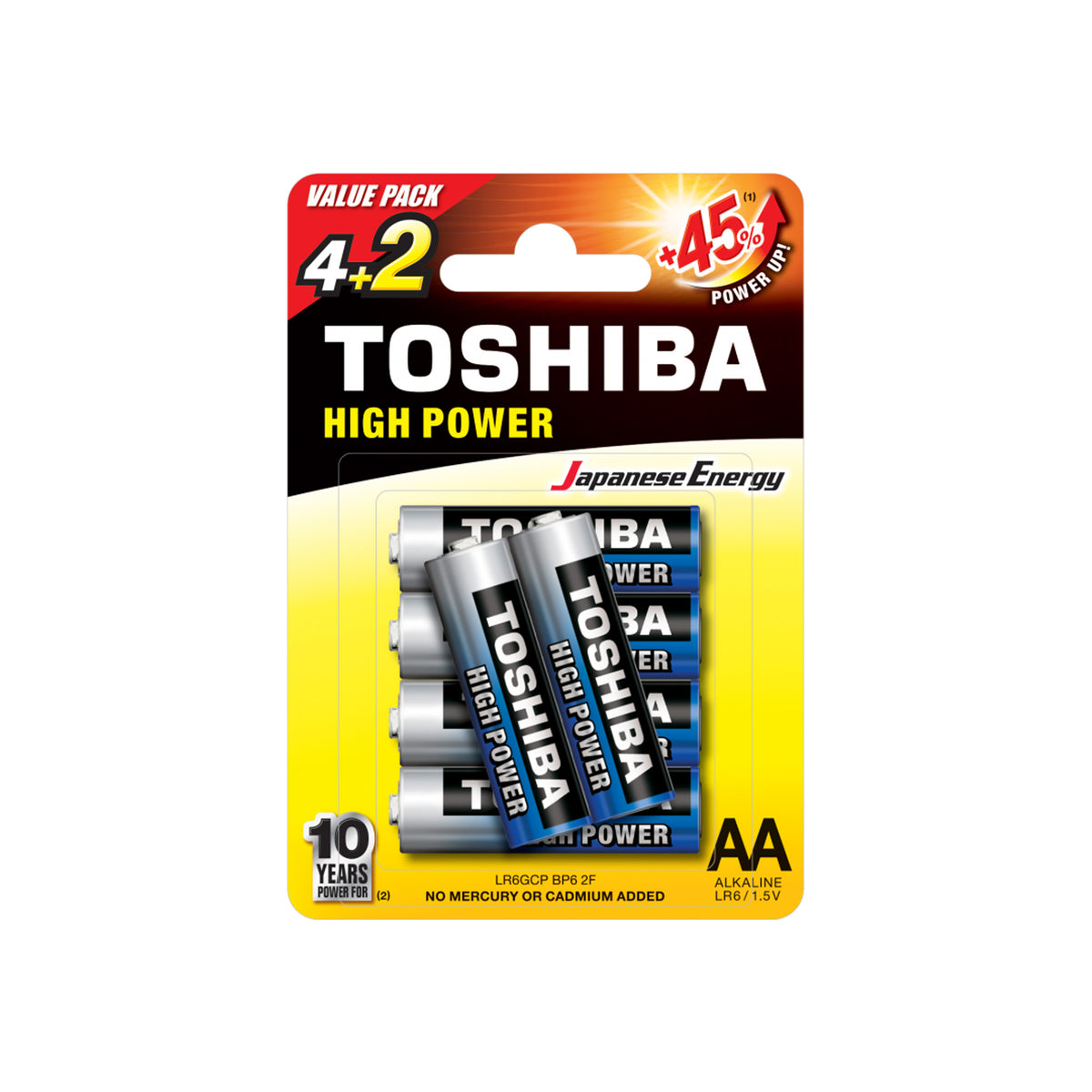 PLASTROL Alkaline, coin-cell, and zinc-carbon batteries – LR6 Battery Promo Pack 4+2