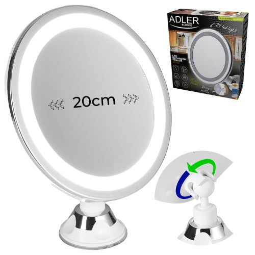 ADLER AD 2168 LED bathroom mirror, 5x magnification, 24 LEDs, adjustable brightness – image 20