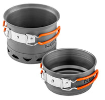 NEO TOOLS 2 in 1 tourist pots with heat sink + bag – image 2