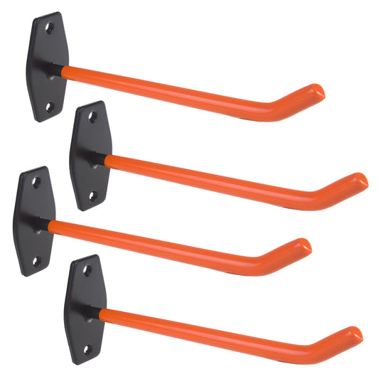 Maclean Set of 4 Maclean wall mounts/hangers for tires, wheels, ladders, and bicycles; max. load 60 kg per mount, MC-437