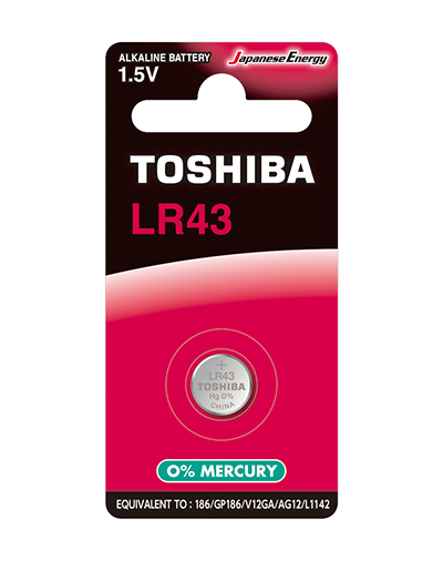 PLASTROL Alkaline, coin-cell, and zinc-carbon batteries – LR43 battery, 1-piece blister pack