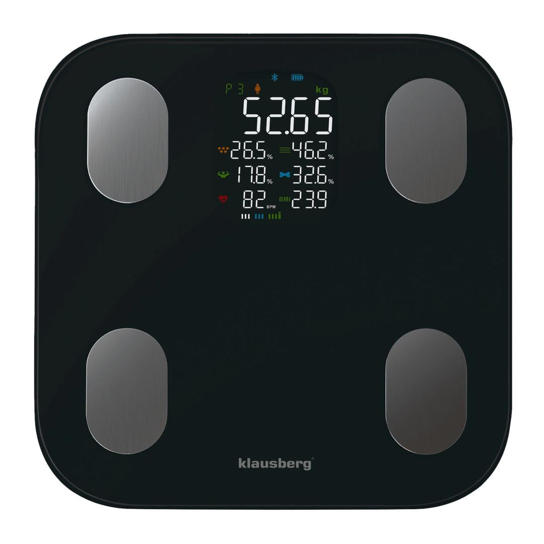 Klausberg Electronic bathroom scale with body composition analyzer, black, Klausberg, KB-7854 – image 3