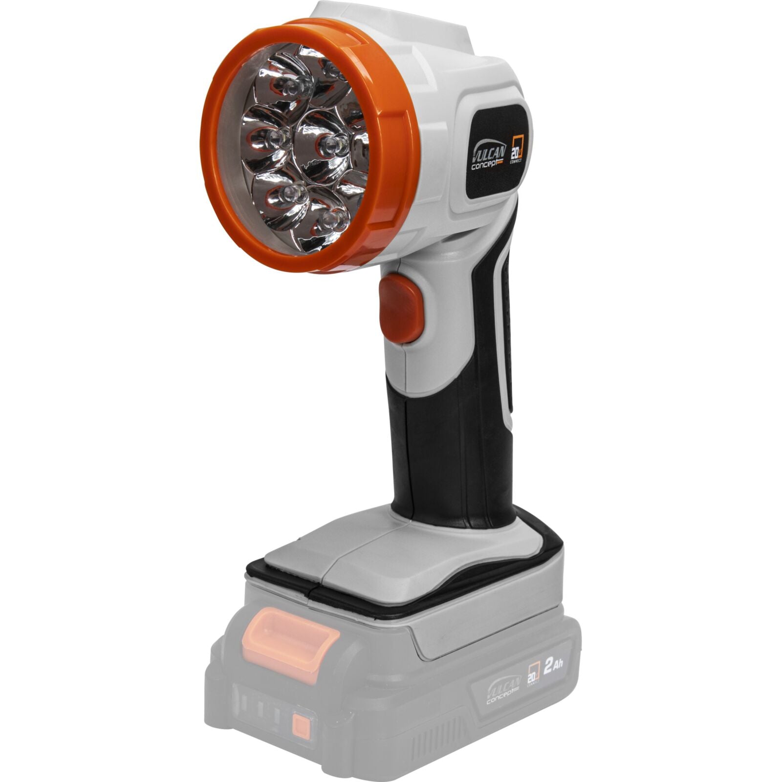 Vulcan Flashlights, hand lamps, headlamps, tourist – Flashlight, without battery/charger, Connect 20V