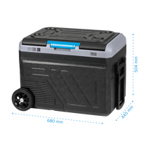 Teesa TEESA Professional Compressor-Based Portable Refrigerator with Freezing Function, 50L, DC 12/24 V, AC 230 V, large wheels and a sturdy handle, Bluetooth, battery-powered option – image 2