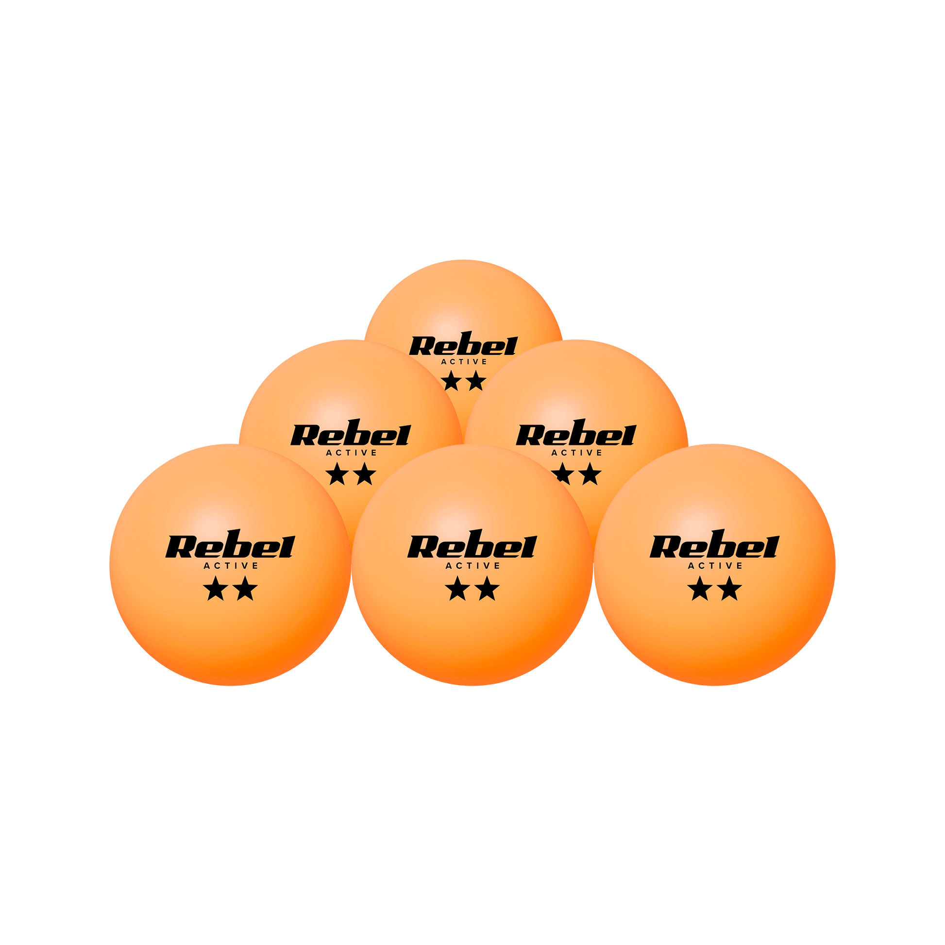 Rebel Set of table tennis balls * *, ABS material, 6 pcs, REBEL ACTIVE